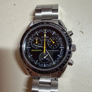 Omega Moonswatch Mod Modded Omega Speedmaster Watch Stainless Steel Metal Case